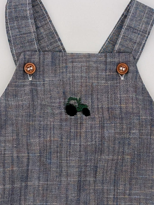 Rompers Tractor Dungaree Romper